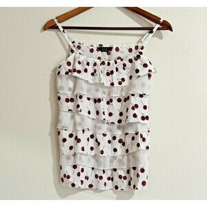 VEEKO Women Top Medium Sleeveless Blouse White Multicolor Grape